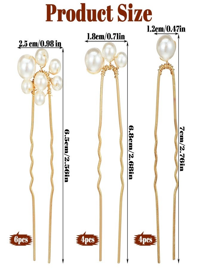 DOPENSPI 14PCS Bridal Hair Accessories, Pearl Hair Pins Handmade Bridal Hairs Pins Wedding Hairpins Pearl Hairs Accessories Elegent Hairclip for Women Girls - Image 4